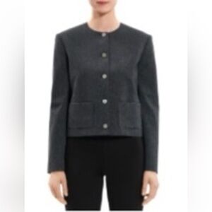 THEORY crop wool/cashmere jacket